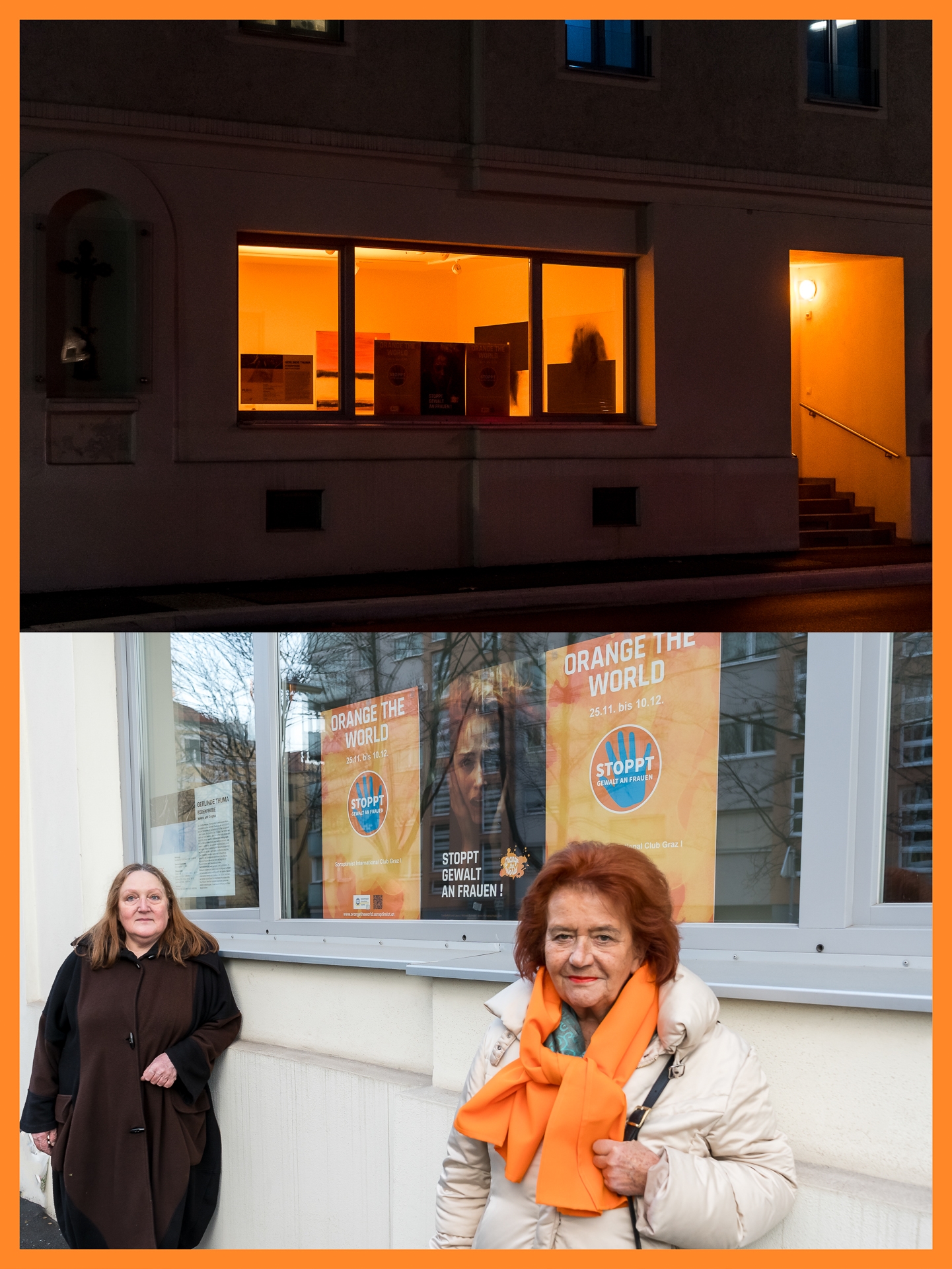 „Orange the World“ – Galerie PLÜ 23 in Graz