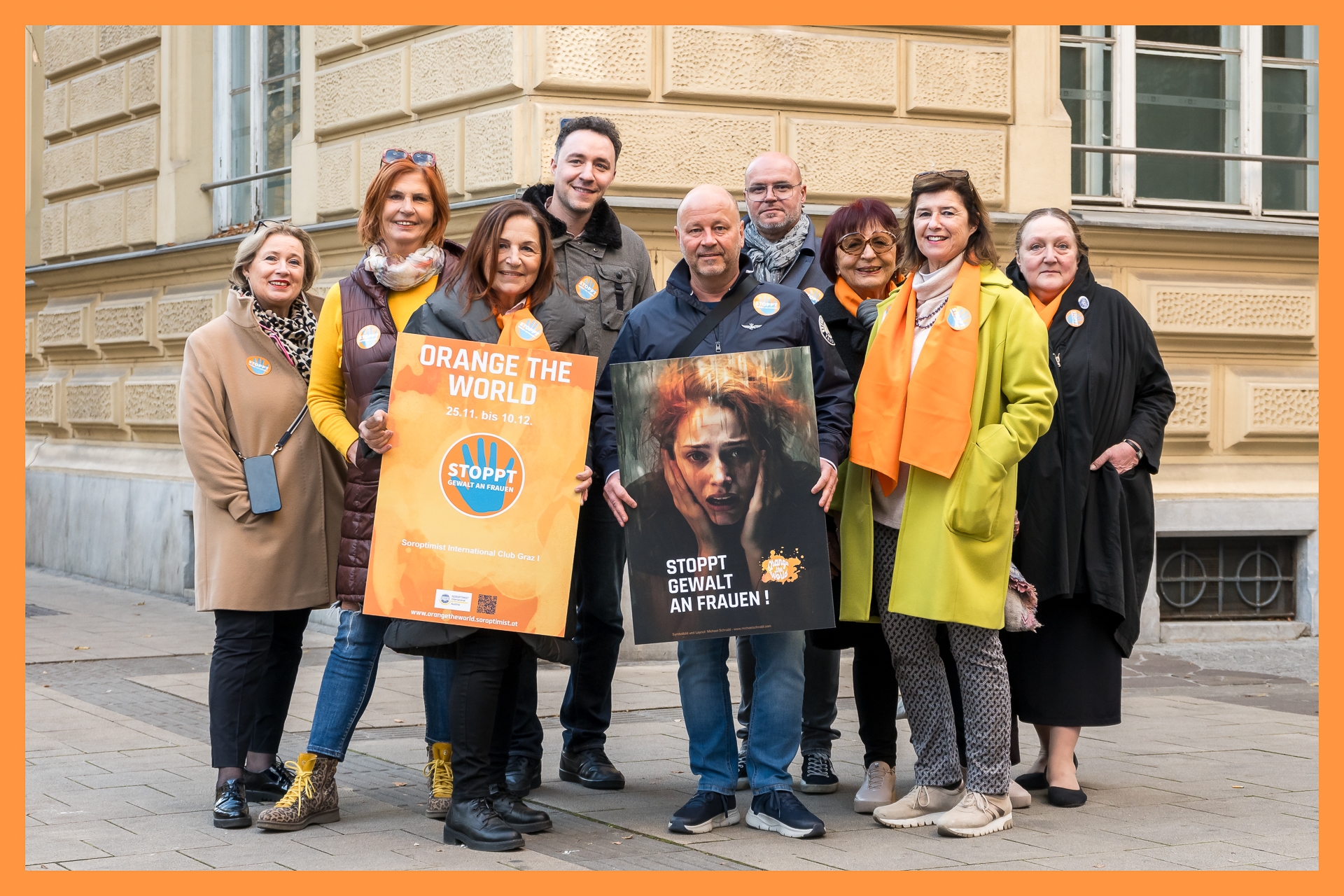 SI Club Graz I „Orange the World 2023“ Auftaktveranstaltung in der Kaiserfeldgasse in Graz